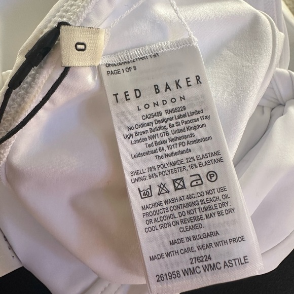 Ted baker white one shoulder swimsuit FINAL PRICE - Picture 7 of 8